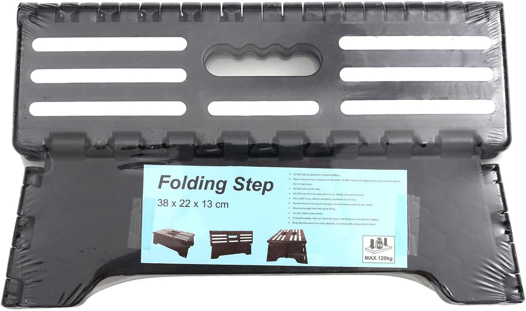 Portable Folding Step Stool, 5 inch Lightweight Anti-Skid Stepping Stool, Non-Slip Textured Grip Surface for Adults Seniors at Home, Kitchen, Bathroom, Bedroom, Closet, Holds Up to 300 Pounds Black