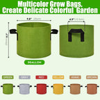 6-Pack Fabric Grow Bags 3 Gallon – Colorful 300G Thickened Nonwoven Planter Pots with Sturdy Handles, Breathable Garden Bags for Vegetables, Potato, Flowers
