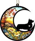 Personalized Dog Memorial, Custom Name Corgi (Black) Dog Christmas Ornament with Name, Custom Breeds, Pet Loss Light Catcher, Gifts for Lovers Loss of Pet Sympathy on Mothers Day Christmas