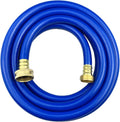 PVC Garden Hose 1/2 Inch Green Heavy Duty Water Hose with Solid Brass Fittings,No Leaking, Flexible,for outdoors,Lawns,Patio (10 FT, Blue, Brass Fittings)