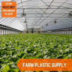 Farm Plastic Supply - Clear Greenhouse Plastic Sheeting - Ultra Durable - 8 mil - (50' x 40') - 4 Year UV Resistant Polyethylene Greenhouse Film for Gardening, Farming, Agriculture