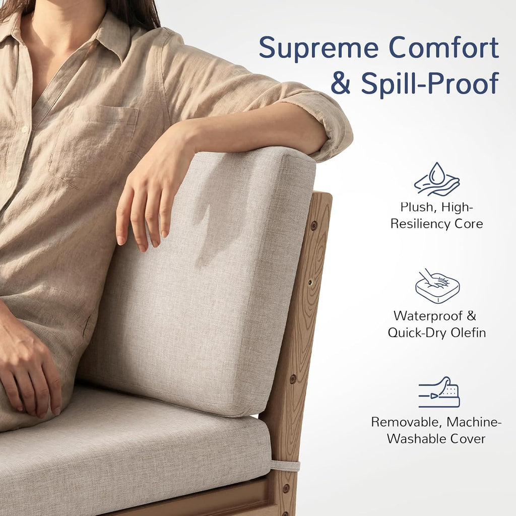Stoog Modular Armless Chair - Interlocking Waterproof Seat for Building Sectionals, Outdoor Patio & Pool, Teak