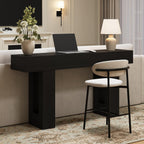 Airynee 63 Inches Long Console Table for Entryway with Drawers, Wooden Sofa Table Behind Couch, Industrial Entry Table for Living Room, Foyer, Hallway, Black