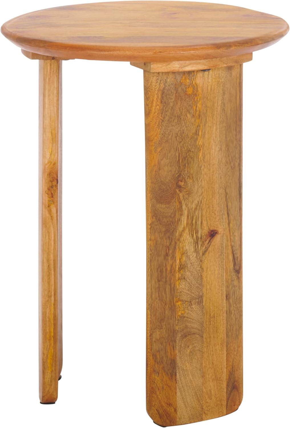 SAFAVIEH Home Collection - Karin Side Table, Round Dark Brown Solid Wood Design, Fully Assembled (ACC3730A)