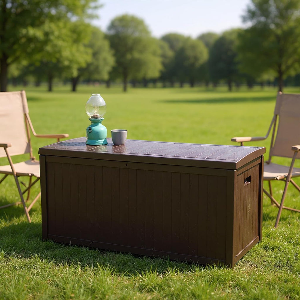 Large Outdoor Storage Box Lockable Organization and Storage Box Waterproof for Furniture Outdoor Cushions Garden Tools
