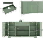 HITHOS 54" W Kitchen Buffet Cabinet with Storage, Coffee Bar Cabinet, Green