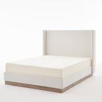 KEIKI King Size Upholstered Wingback Bed with 52.5" High Headboard,