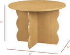 babyletto Ripple Play Table and Chairs Set in Natural Oak | GREENGUARD Gold Certified Wooden Kids Play Table & Chairs Set - Recommended For Ages 5-8, Ideal For Art & Play