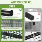 Portable Greenhouse for Outdoor, Small Greenhouses with Durable PE Cover, Walk in Greenhouse with Shelves Stands,Green