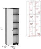 Kitchen Pantry Storage Cabinet with and Five Interior and Exterior Shelves,Storage Cabinet