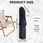 Black Camping Chair Replacement Bag, 40 x 7 x 7 Inch Folding Camp Bags with Shoulder Strap, 210D Oxford Cloth Chair Bags for Hammock Yoga Mat Poles Tent Travel Accessories