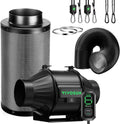VIVOSUN Smart Air Filtration T4 Kit, 4" – Inline Duct Fan, Carbon Filter & Speed Controller for Grow Tents