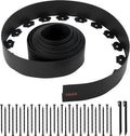VEVOR Landscape Edging, 33 ft x 4 in Plastic Garden Border Edging with 30 Spikes & 2 Ground Stakes, No Dig, Flexible Lawn Edgings Roll, UV-Resistant Mini Fence Borders for Flower Beds Yard Paver