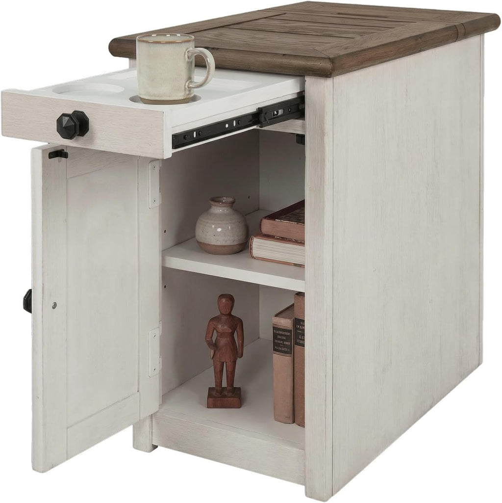 Signature Design by Ashley Bolanburg Farmhouse End Table with USB & Outlets