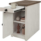 Signature Design by Ashley Bolanburg Farmhouse End Table with USB & Outlets