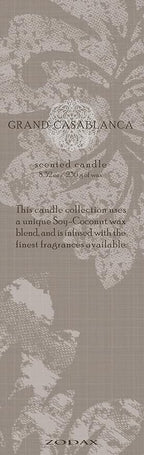 Zodax Grand Casablanca Glass Jar Scented Candle Trio for Home Decor - Ideal for Kitchen and Bathroom - Makes a Great Gift for Women and Men - Tahitian Gardenia - 8.3 Oz.