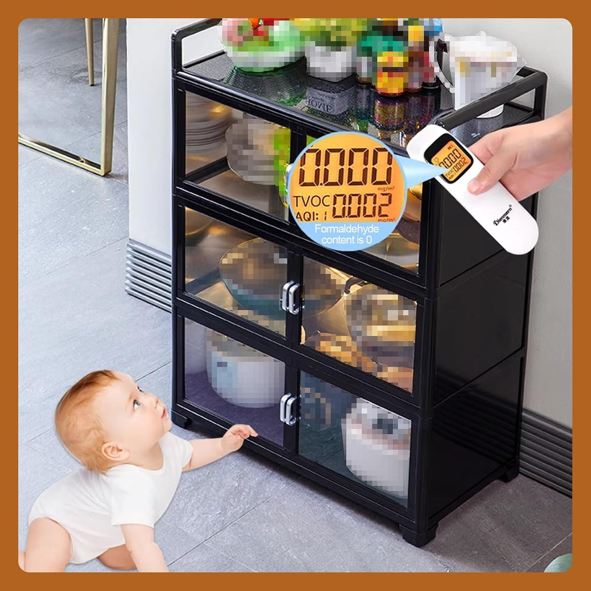 Kitchen Pantry Storage Cabinet Environmental Aluminum Composite Panel Aluminum Alloy Guardrail Pantry Cabinet, for Kitchen Living Room Bathroom(80 * 40 * 136cm)