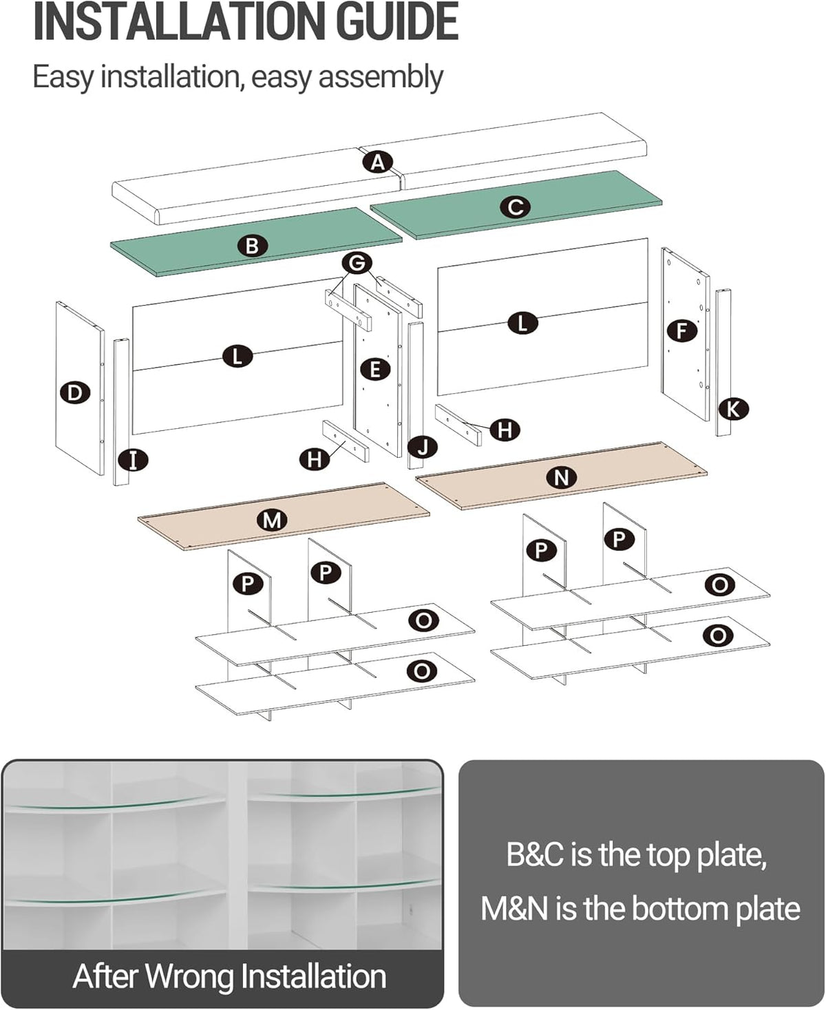 Hzuaneri Shoe Storage Bench with Cushion, Entryway Storage Bench with 18 Cubbies, 9.5" Widened Organizer Cabinet, Long Cubby Rack for Living Room, Bedroom, Entryway, White and Brown SB25714KA