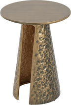 Christopher Knight Home Darton Retro Metal Coffee Table, Living Room Round Top Accent Side Table with Hand-Hammered Texture, Sofa Armchair End Table, Copper