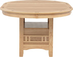 Coaster Home Furnishings - LAVON - Wood - Oval Extendable Dining Table with 18-Inch Extension Leaf, Storage Shelf & Closed Storage - Kitchen & Dining Room - 60-Inch - Light Oak - 106620