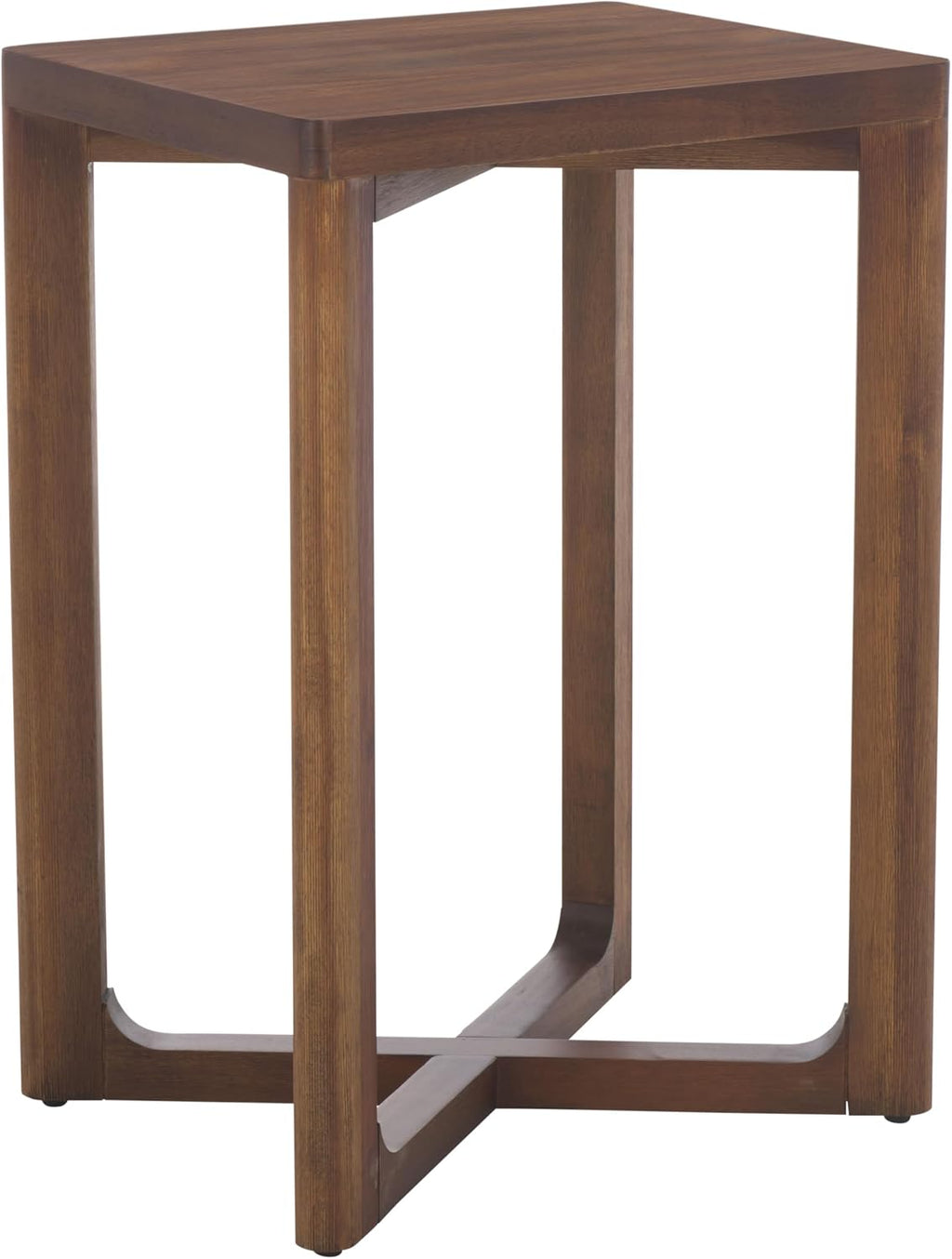 SAFAVIEH Home Collection - Akai Accent Table, Walnut Brown Side Table with Cross Base, Fully Assembled (ACC2400A)