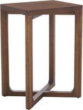 SAFAVIEH Home Collection - Akai Accent Table, Walnut Brown Side Table with Cross Base, Fully Assembled (ACC2400A)