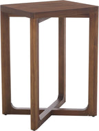 SAFAVIEH Home Collection - Akai Accent Table, Walnut Brown Side Table with Cross Base, Fully Assembled (ACC2400A)