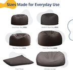 ULTIMATE SACK | 5 Ft Bean Bag Chair Replacement Cover Only | Black Fur | Removable Washable Cover only