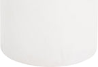First of a Kind White Concrete Side Table with Smooth Curves - Round Coffee Table for Indoor/Outdoor Use - Durable & Stylish Neutral Design - 20.5" W x 20.5" D x 20" H