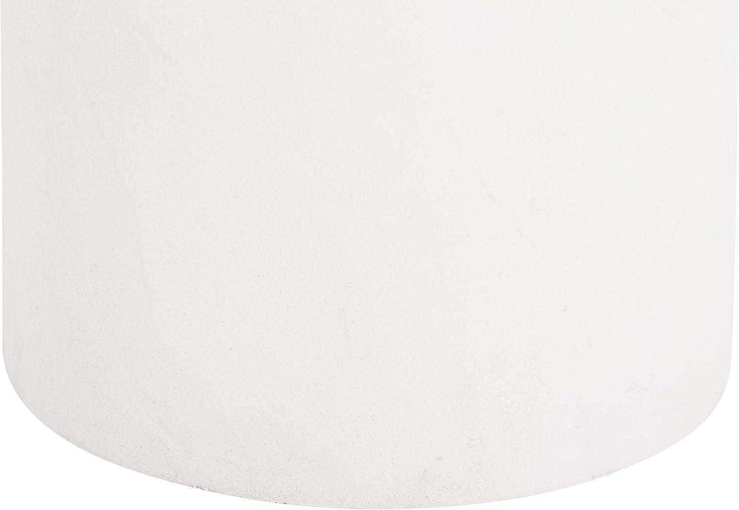 First of a Kind White Concrete Side Table with Smooth Curves - Round Coffee Table for Indoor/Outdoor Use - Durable & Stylish Neutral Design - 20.5" W x 20.5" D x 20" H
