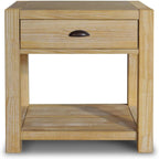 Grain Wood Furniture Montauk End Table, Solid Wood with a Driftwood Finish