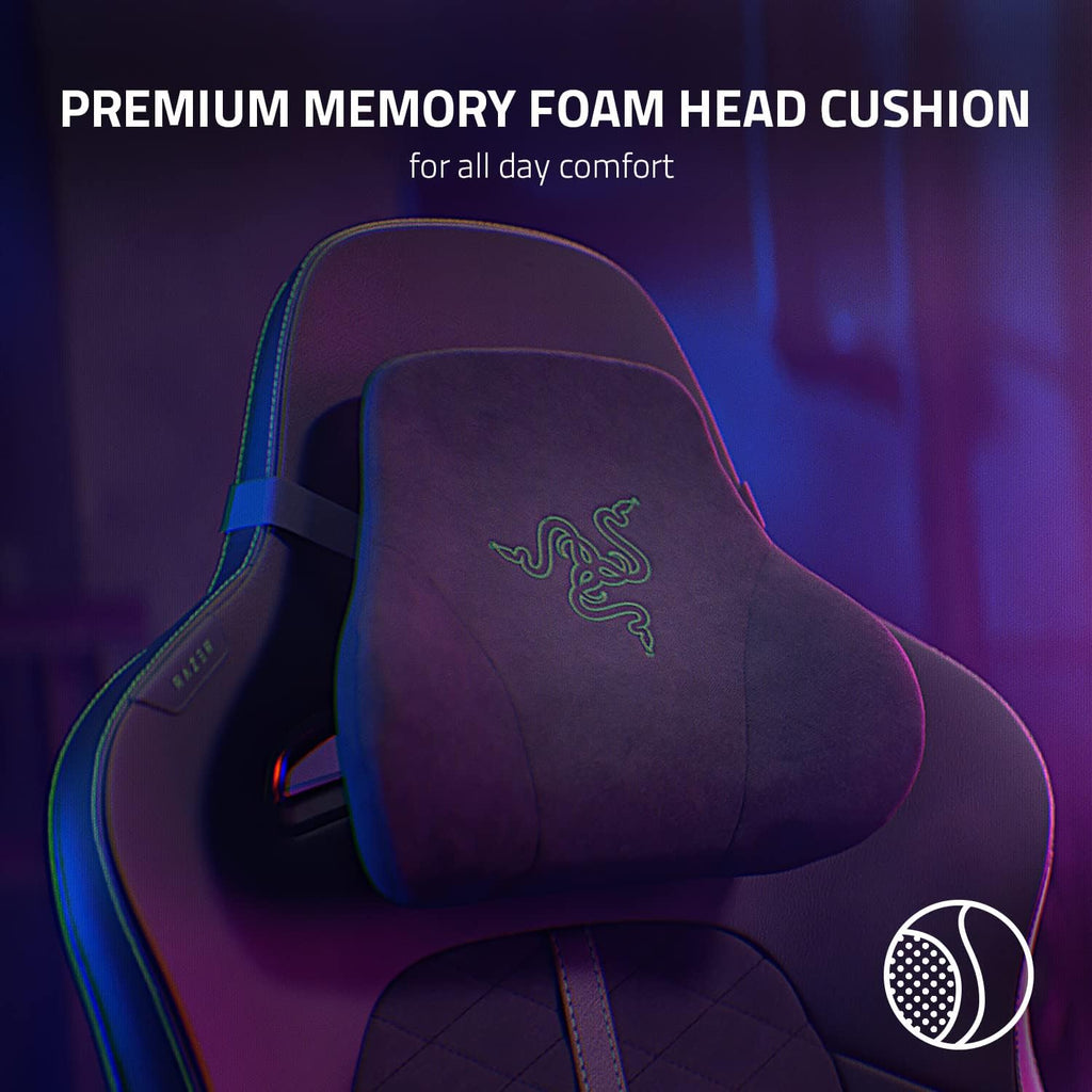 Razer Enki Gaming Chair, Built-in Lumbar Arch, All-Day Comfort, Black | Optimized Cushion Density, Dual-Textured, Eco-Friendly Synthetic Leather, Adjustable 152-degree Recline