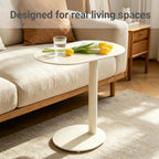 Modern C-Shaped End Table, Small Sofa Side Table Metal Side Table for Couch and Bed Snack Table Tray Table for Living Room Bedroom