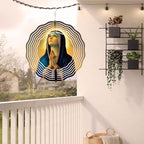 Virgin Mary Prayer Wind Spinner, Metal Wind Spinners Outdoor Indoor, Religious Virgin Mary Hanging Garden Decor for Outside, Stainless Wind Spinners for Yard and Garden 10 inch 3D (25.76X25 CM)