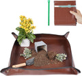 26.8"X26.8" Repotting Mat for House Plants Transplanting Control Mess, Foldable Waterproof Gardening Tray Mat Gardening Gifts for Plant Lovers