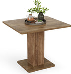 LITTLE TREE Dining Table, 35.43" L x 31.5" W Small Kitchen Table, Small Dining Table for 2-4 People with Fluted Base, Modern Farmhouse Dinner Table for Dining Room Kitchen Living Room