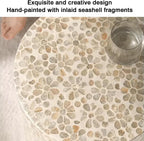 Bedside Side Table, Seashell-Style Side Table, Balcony, Living Room Sofa Corner Table Stool