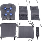 Paddie Dark Grey Massage Glider Rocker Replacement Cushions with Storage Velvet Washable Non Slip for Glider Rocking Chair, 5PCS