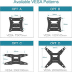 EVERVIEW Full Motion TV Monitor Wall Mount Bracket Articulating Arms Swivel Tilt Extension Rotation for Most 13-42 Inch LED LCD Flat Curved Screen Monitors & TVs, Max VESA 200x200mm up to 44lbs