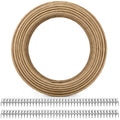 SOUJOY 131ft Upholstery Stay Wire for Sofa Furniture Springs, Paper Wrapped Wire 9 Gauge with 80 Clips, Couch Spring Repair Kit