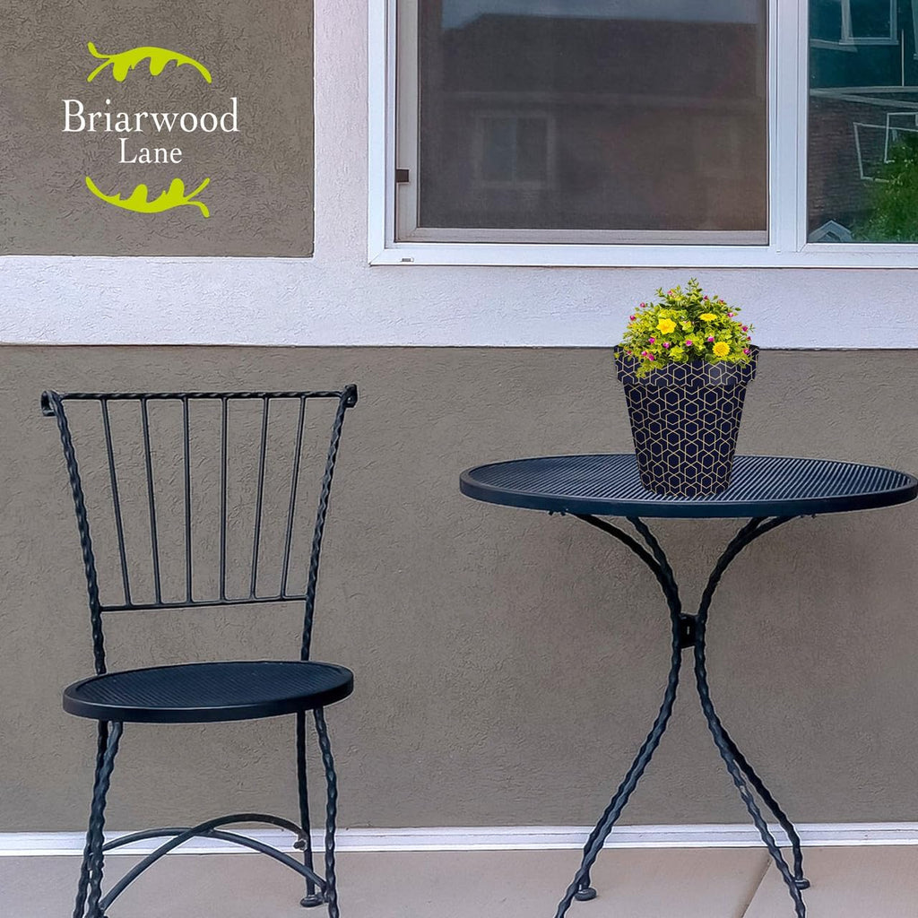 Briarwood Lane Blue Geometric Small Planter