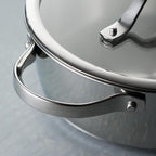 Tramontina Tempo Tri-Ply Base Stainless Steel 4-Quart Sauce Pan with Glass Lid, Induction-Ready Saucepan, Oven-Safe, Dishwasher-Safe