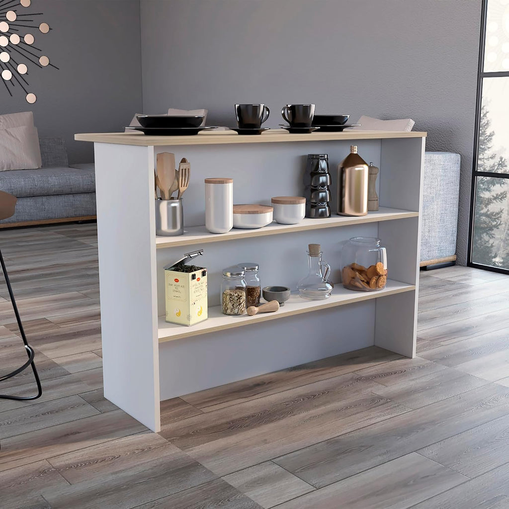 Kitchen Bar Dayton, Kitchen, White/Light Pine