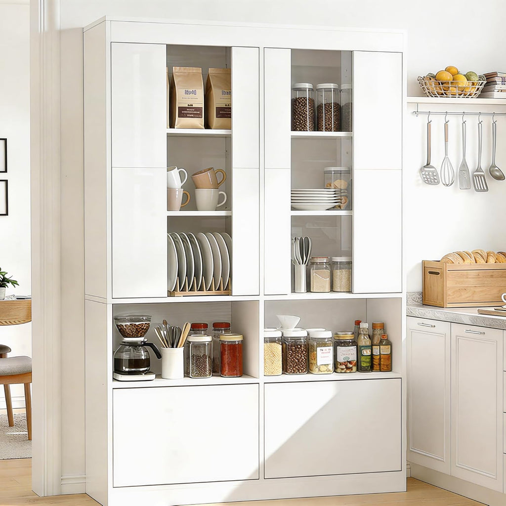 IRONCK Kitchen Pantry Cabinet, 70.7 Inch Tall Pantries, Pantry Cabinet with Acrylic Doors, Freestanding Kitchen Cabinet with Storage for Dining Room, Kitchen