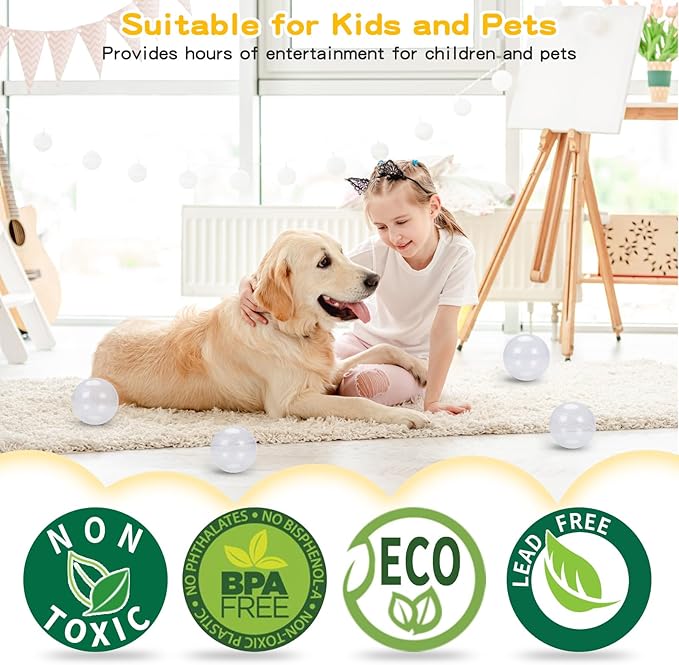 TRENDPLAY Plastic Balls for Ball Pits - Hollow Balls- Safe and Exciting Playtime - Perfect for Baby Pools, Birthday Party Decoration