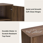 CHITA 62" Sideboard Buffet Cabinet with Storage, Living Room Accent Cabinet with Drawers, Doors and Adjustable Shelves, for Bar, Kitchen, Walnut