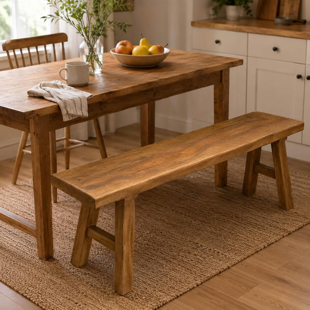 Narrow Bench For Entryway Skinny Hallway Shoe Benchs End Of Bed Slim Farmhouse Indoor Solid Wood Rustic Noodle Bench 19.6/39.3/62.9/70.8 In Length For Bedroom Living Room Kitchen(19.6x10.2x17.7in)