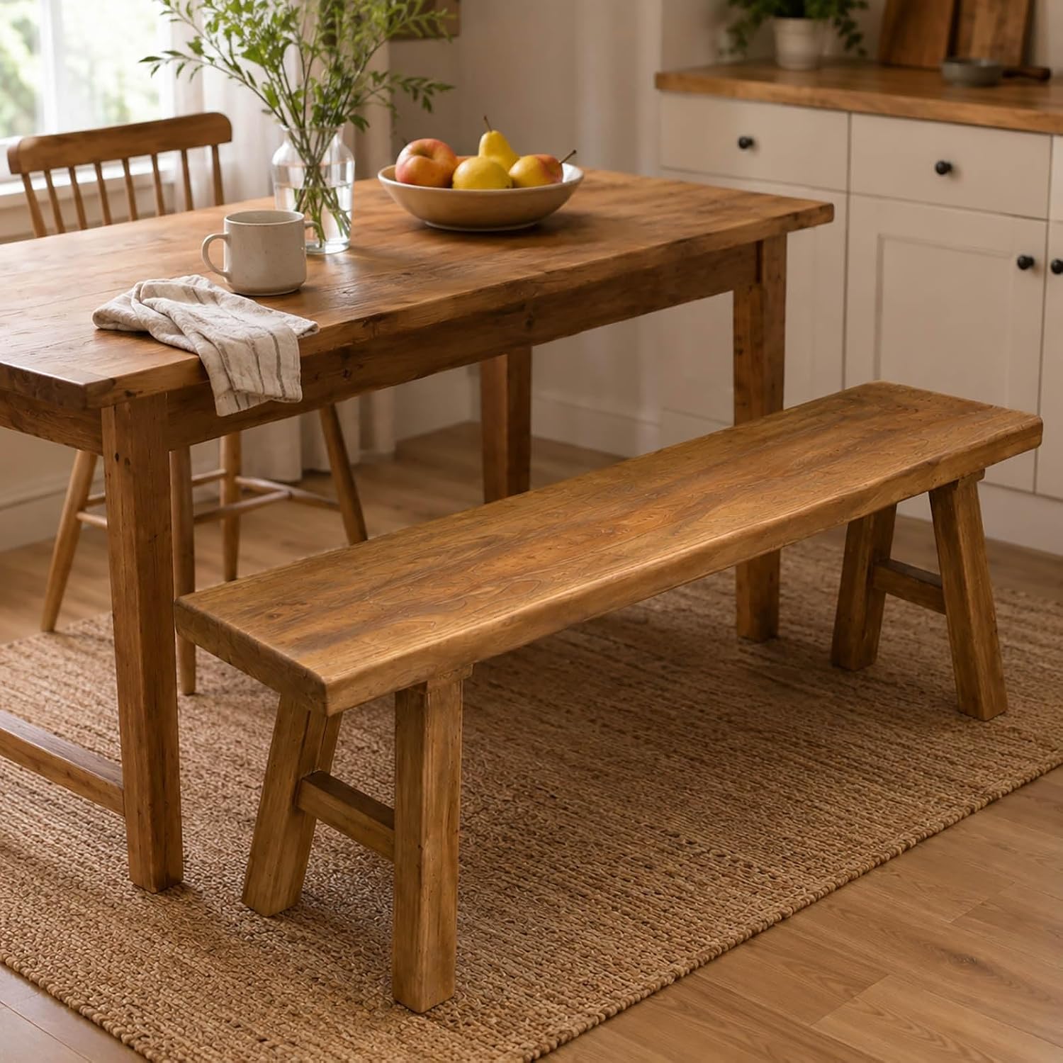 Narrow Bench For Entryway Skinny Hallway Shoe Benchs End Of Bed Slim Farmhouse Indoor Solid Wood Rustic Noodle Bench 19.6/39.3/62.9/70.8 In Length For Bedroom Living Room Kitchen(19.6x10.2x17.7in)