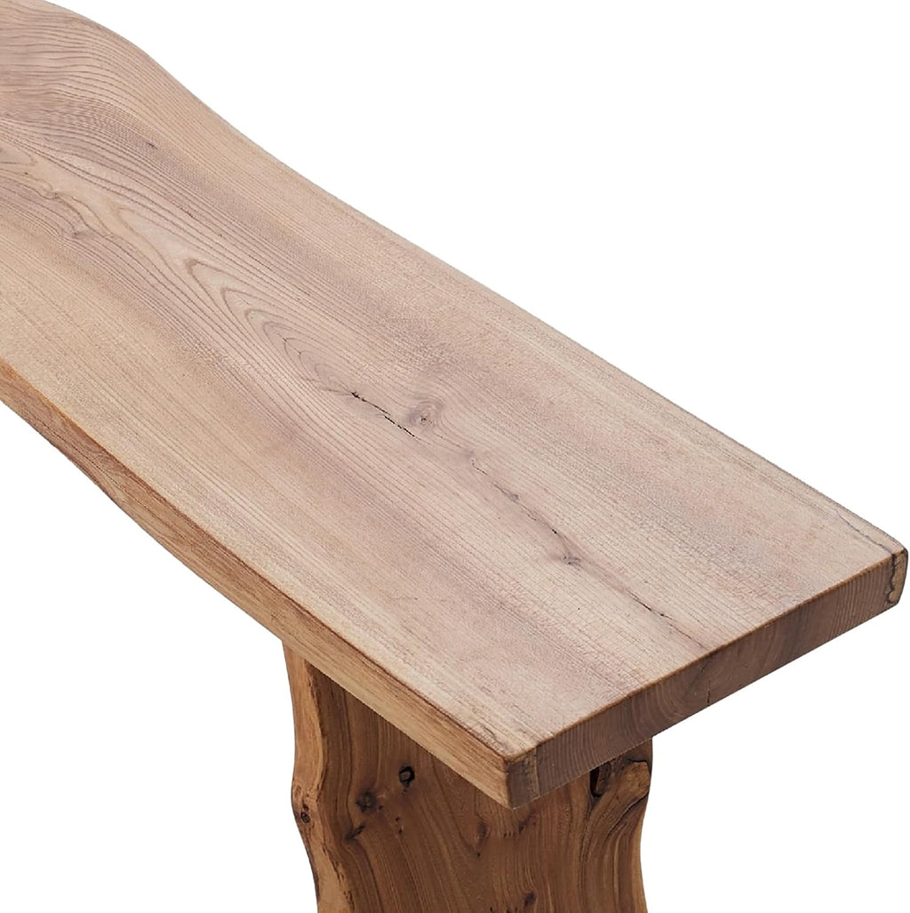 Elm Wood Dining Bench Bedroom BenchesIn Footrest Stool Accent Bench for Entryway Dining Room Living Room Bedroom End of Bed Long 63IN