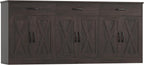 HOSTACK 71"W Farmhouse Kitchen Sideboard Buffet Cabinet with Storage, Brown